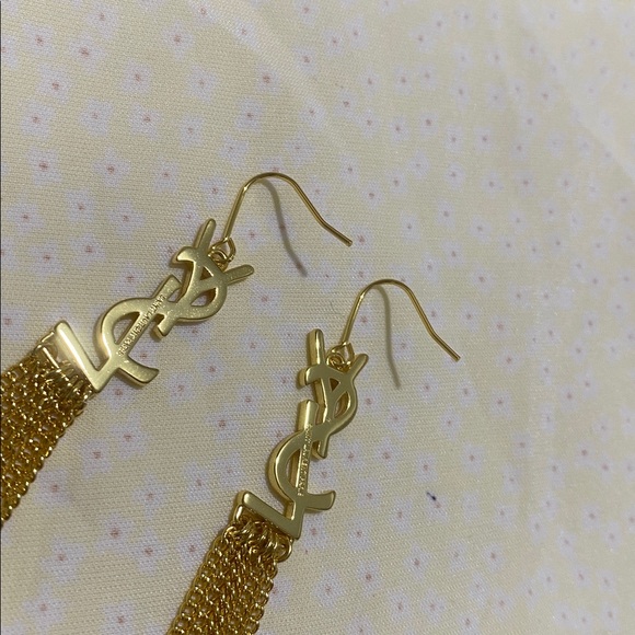 Yves Saint Laurent Gold Tassel Earrings - Picture 7 of 8